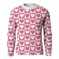thumbnail image 6 of LWavelet Men's Heart Striped Sweater - Timeless Pattern, Great for Valentine's Day Dates & Cozy Casual Wear Hot Pink 3XL, 6 of 6