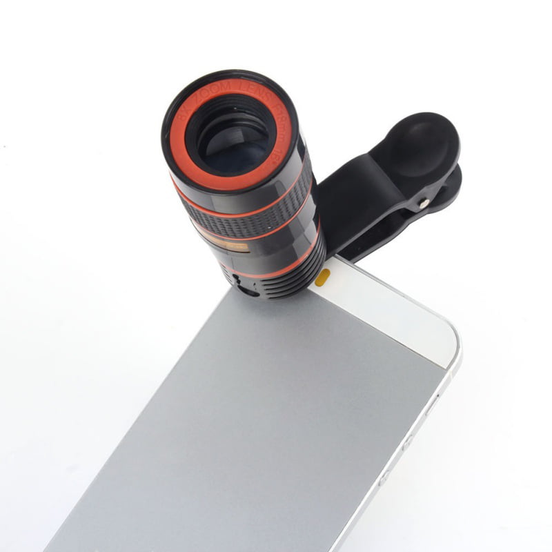 Naleving van Onzin atomair Universal Clip 12X Zoom Mobile Phone Telescope Lens Telephoto External  Smartphone Camera Lens for iPhone, Samsung, Huawei - Walmart.com