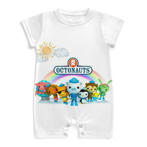 The Octonauts Baby Romper Short Sleeve Bodysuits Soft Rompers Summer Clothes One-Piece Jumpsuits Outfits 0-3M