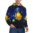 thumbnail image 2 of Lsque Solar System Pattern Casual Men's Hoodie,Hooded Sweatshirt with Kangaroo Pocket,Pullover Hoodie-3X-Large, 2 of 7