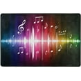 thumbnail image 4 of SKYSONIC 72x48in Color Spectrum Pulse Area Rug, Musical Notes Original Non-Slip Floor Carpet for Indoor Living Dining Room and Bedroom Area, 4 of 7