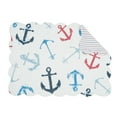 thumbnail image 2 of Anchors Away Cotton Quilted Rectangular Reversible Placemats Set of 6, 13" x 19", 2 of 6