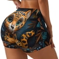 thumbnail image 2 of Fotbe Playful Leopard Art Seamless Shorts, Womens Workout Shorts High Waist Stretch Booty Short for Gym/Yoga/Running/Biking-Small, 2 of 9