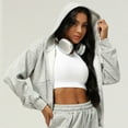 thumbnail image 4 of Wensltd Zip Up Hoodies for Women with Pockets Fashion Comfortable Slim Fit Sweatshirt, 4 of 7