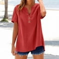 thumbnail image 2 of T-Shirts Femmes Lot Mode Décontractée Col en V Manches Courtes Haut T-Shirt - Hontri, 2 of 5