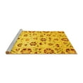 thumbnail image 2 of Ahgly Company Machine Washable Indoor Rectangle Abstract Yellow Modern Area Rugs, 6' x 9', 2 of 4