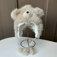thumbnail image 2 of CHUMUD Womens Winter Hats Bear Ear Slouchy Beanie Cute Vintage Grunge Fuzzy Hat Cold Proof Cap, 2 of 3