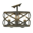thumbnail image 3 of Golden Lighting Alcott 3-light Semi-Flush Mount in Antique Ivory, 3 of 4