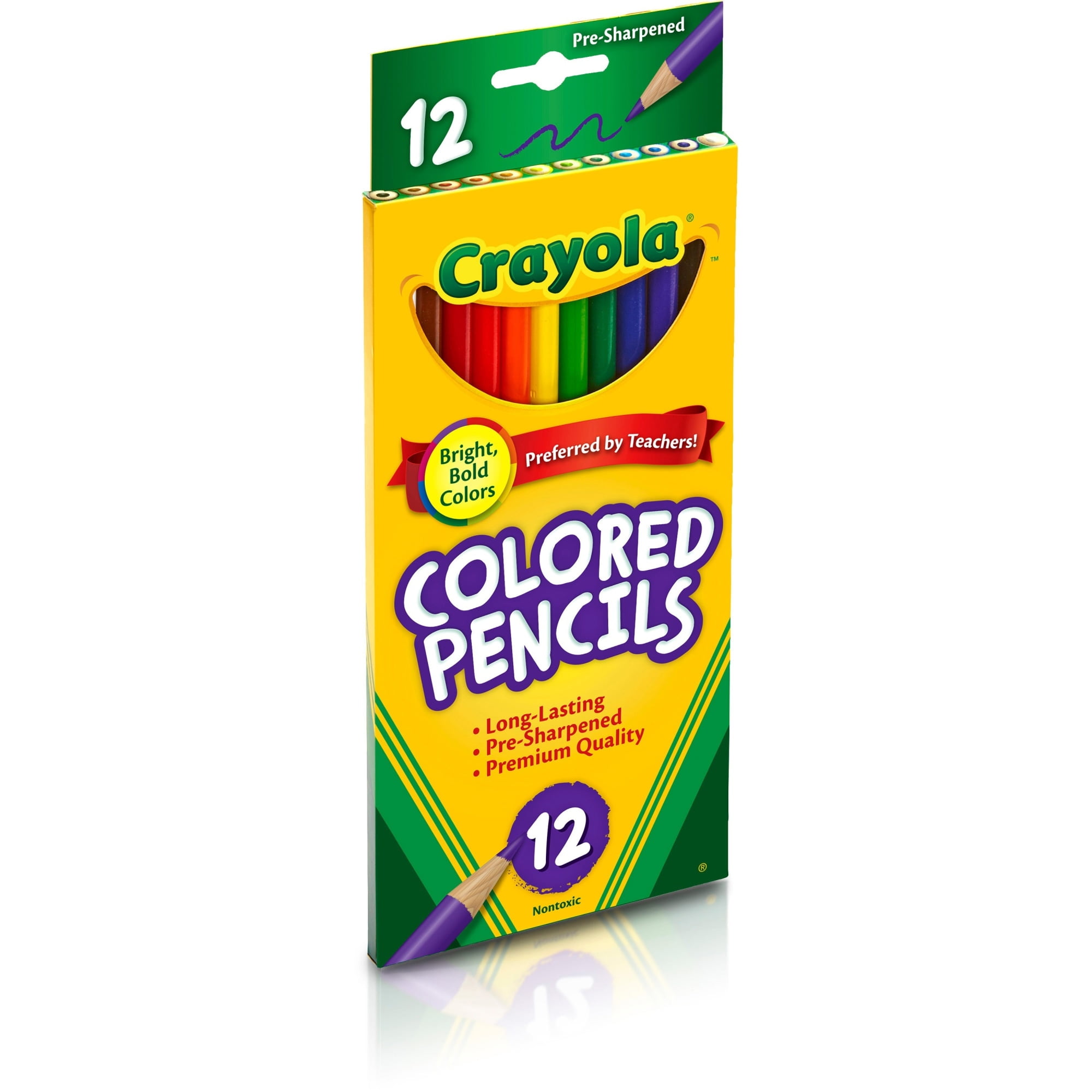 New Crayola Colored Pencils 12 Count BLACK - FREE SHIPPING