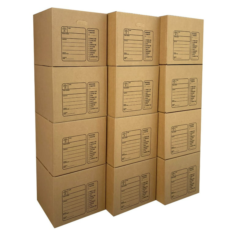  Uboxes Moving Boxes with Handles, 10 Premium Large, 18 x 18 x  24, Brown, BOXINDSLAR10 : Box Mailers : Office Products
