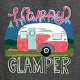 thumbnail image 2 of Happy Glamper | Fancy Camping Camper Van Caravan | Nature Lover Mens Long Sleeve Shirt, Heather Black, 2XL, 2 of 5