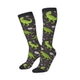 thumbnail image 2 of Daiia Sports Socks Dinosaur Skeleton Printed Novelty Crew Socks for Men Women Knee High Socks Cotton Socks Soft & Breathable Support Unisex Socks, 2 of 9
