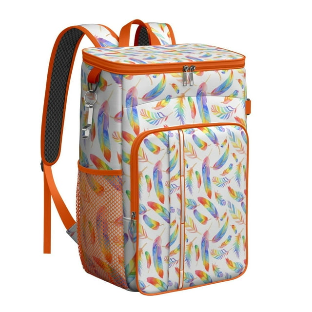 Tribal Patterns Rustic Home Decor Insulated Backpack Cooler - 20L Soft Cooler Bag, Artistic Home Accents