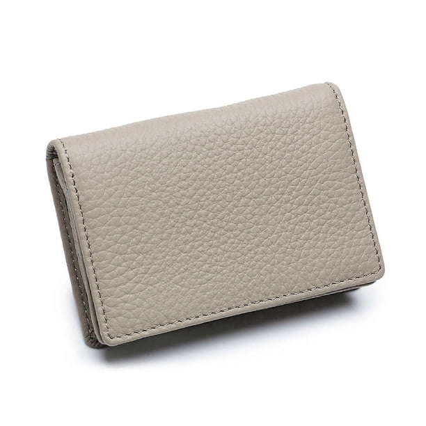 Leather Short Wallets Bifold Wallet Card Holder Business Gift Change Pocket for Men Coin Purse Money Bag light green