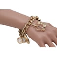 thumbnail image 5 of Women Gold Metal Chain Bracelet Crown Shoe Perfume Lipstick Infinity, 5 of 10