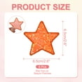 thumbnail image 2 of Parches de Lentejuelas en Forma de Estrella Uxcell, 2.6"x2.6" Parches de Lentejuelas Bordados, 6 Paquetes Naranja, 2 of 6