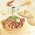 thumbnail image 4 of Yvsxxv 1200ml Ramen Bowl Cute Dog Stainless Steel Instant Noodle Bowl with Lid and Spork Speedy Ramen Cooker Soup Bowls for Home Office Dorm, 4 of 7