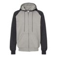 thumbnail image 1 of King Fashion KF4048 Fleece Raglan Hooded Full-Zip Sweatshirt, 1 of 2