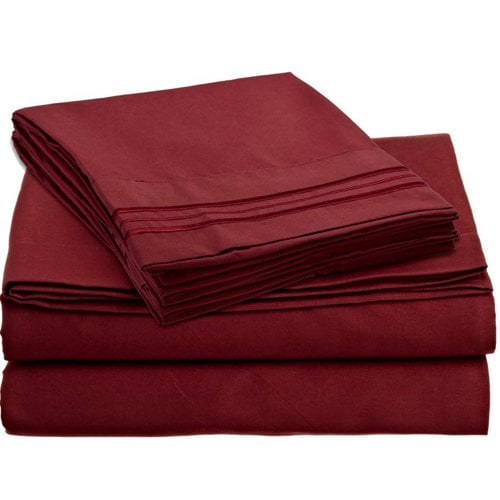 Royal Bliss Split King Sheet Set - 1900 Egyptian Cotton Bamboo, Wrinkle-Free, For Adjustable Beds