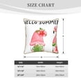 thumbnail image 4 of Haiem Hello Summer Gnome Print Velvet Soft Solid Decorative Square Throw Pillow Covers Set with Elegant Piping Christmas Cushion Case for Sofa Bedroom Car-18"x18", 4 of 8