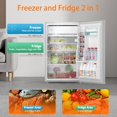 thumbnail image 4 of Ourlova 4.3 Cu.Ft Mini Fridge With Freezer OneDoor Refrigerator 7Level Temperature grey, 4 of 6