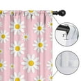 thumbnail image 4 of Blackout Kids Curtains,Pink Daisy Flower Yellow Centers Pattern Childrens Insulated Curtains Set Of 2,Bedroom Essentials,Toddler Room Decor 42"x54", 4 of 5
