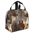 thumbnail image 2 of Easygdp Adorable Flower Field Cow Bolsa Térmica Premium - Tela Oxford Impermeable, Gran Capacidad, Bolsillo Frontal, Unisex para Trabajo, Escuela, Actividades al Aire Libre y Picnics, 2 of 8