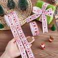thumbnail image 3 of 30 Yards x 1 Inch Christmas Ribbon 3 Styles Red White Cake Ribbon Scandinavian Christmas Ribbons Red Lace for Gift Wrapping Handicrafts Home Party Decorations, 3 of 5