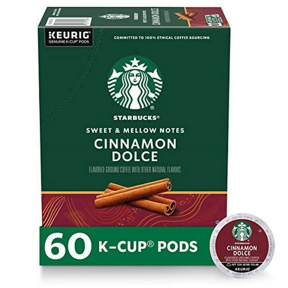 Starbucks Cinnamon Dolce Keurig Pods, Light Roast Coffee - (10 Single Serve K-Cups), (Pack of 6)