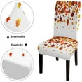 thumbnail image 4 of Dining Room Chair Covers Flying Maple Leaves Fall Holiday Chair Covers for Dining Room 6 Pack Spandex Stretch Slipcover Chair Covers Removable Washable Chair Protector for Living Room,Hotels, 4 of 6