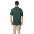 thumbnail image 4 of Zfeel Men's Casual Polo Shirt, 60/40 Cotton/Poly Blend, Short Sleeve Pique Knit with Collar, Forest Green, L, 4 of 5