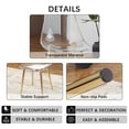 thumbnail image 4 of Set of 6 Dining Chairs, Stylish Modern Style, Suitable for Dining Room, with Sturdy Golden Metal Legs., 4 of 8