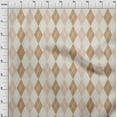 thumbnail image 3 of oneOone Cotton Cambric Off White Fabric Argyle Check Sewing Material Print Fabric By The Yard 56 Inches Wide, 3 of 4