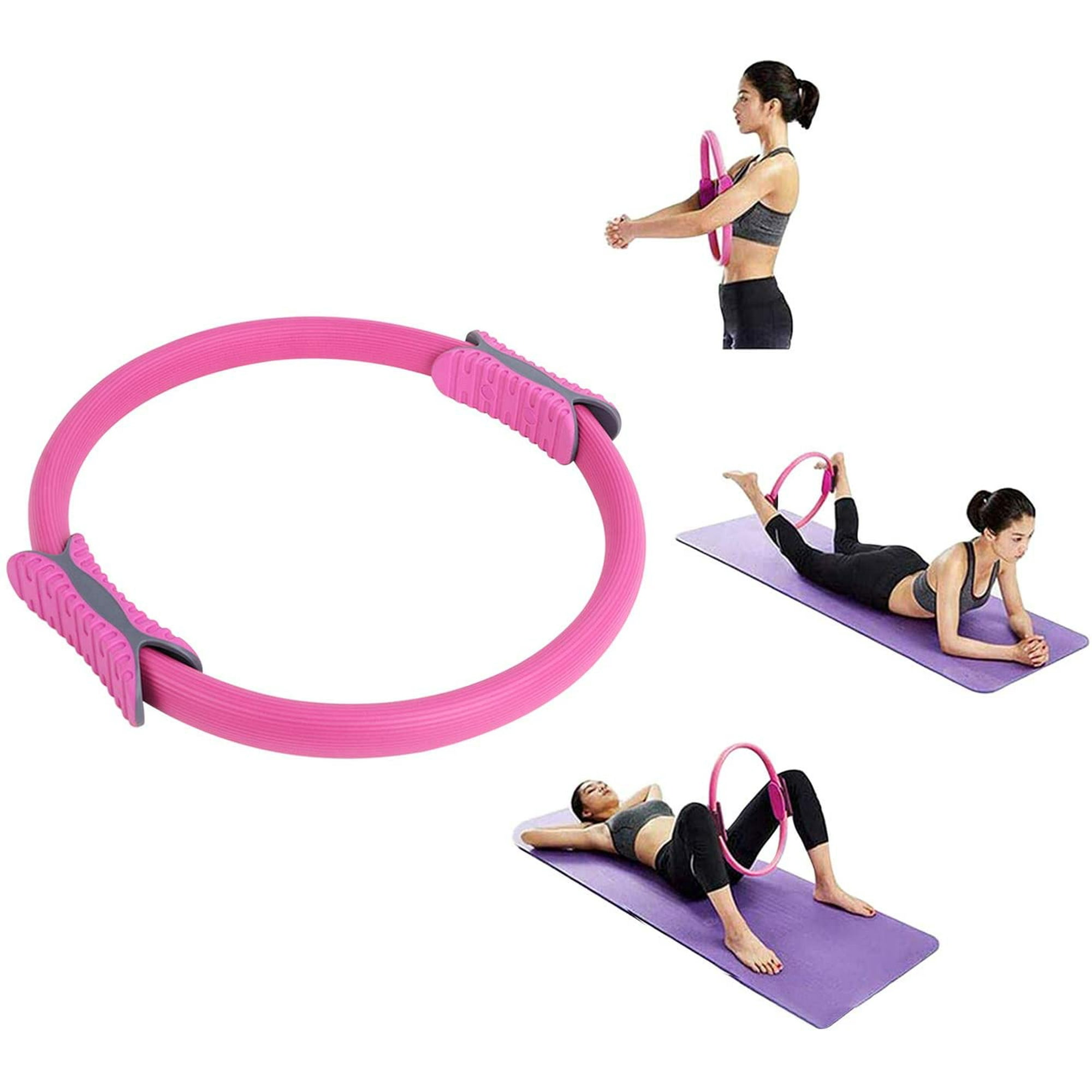 Anneau De Pilates En Fibre De Verre 38 Cm - Double Poignée Antidérapante Avec Mousse - Pour Renforcement Musculaire, Yoga, Rééducation