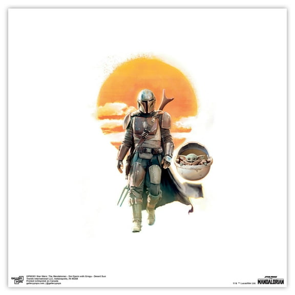 Gallery Pops Star Wars: The Mandalorian - Desert Sun Wall Art, Unframed Version, 12" x 12"