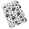 thumbnail image 5 of N 20 Bags of our Decorative Flat Paper Gift Bags - Paw-Print Pattern on Brown or White Kraft Bags - for Sales/Treats/Parties Cookies/Gifts White, 4" x 6", 5 of 6