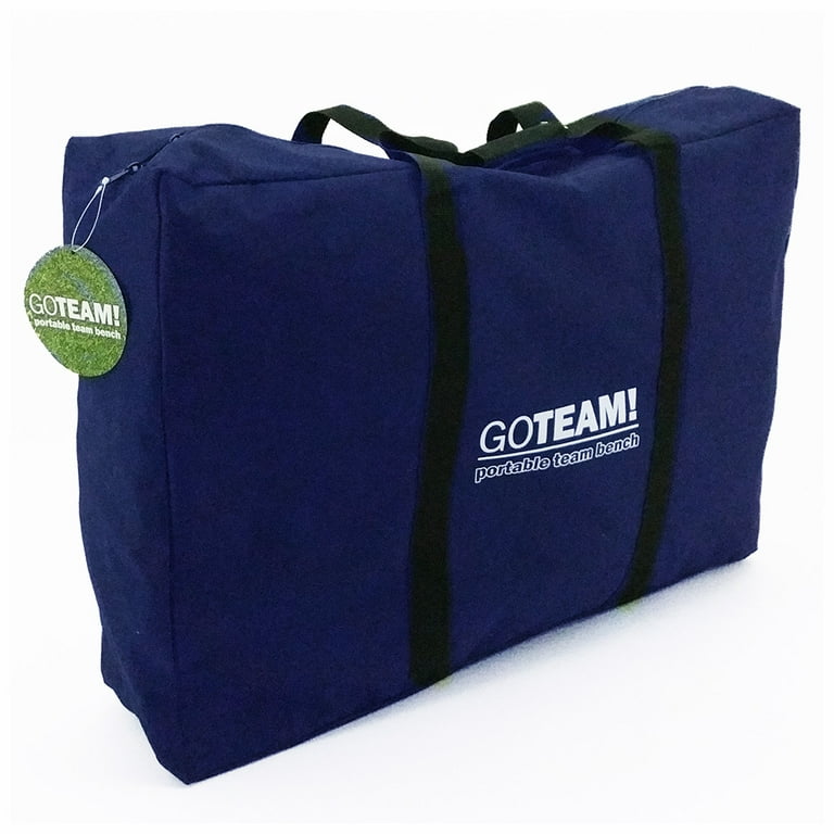 GoTEAM! Portable Bench Folding Navy - 6 Pro Team Blue Seat