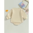 thumbnail image 4 of Wassery Baby Girl Boys Fall Romper Long Sleeve Round Neck Letter Print One-Piece Bodysuit 3 6 12 18 24 Months Infant Autumn Jumpsuit Playsuits, 4 of 9