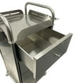 thumbnail image 7 of Mobile Barber Cabinet Multi-functional Beauty Salon Trolley Cart 3 Drawers Tool Storage Cabinet with Side Tray and 7 Slots, 7 of 7
