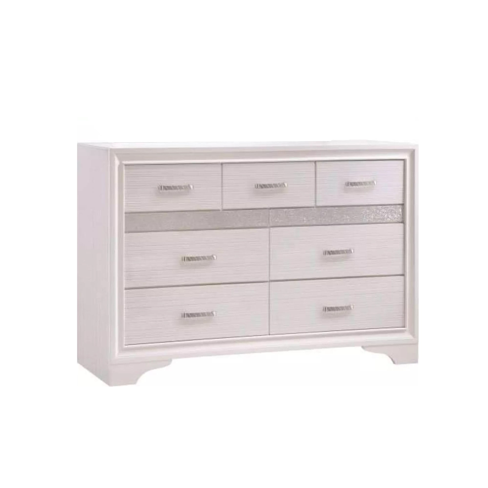 Wooden Drawer Dresser with Hidden Jewelry Tray, White