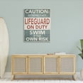 thumbnail image 3 of Stupell Industries Funny Swim at Own Risk Typography Painting Gallery Wrapped Canvas Art Print Wall Art, 36 x 48, 3 of 8