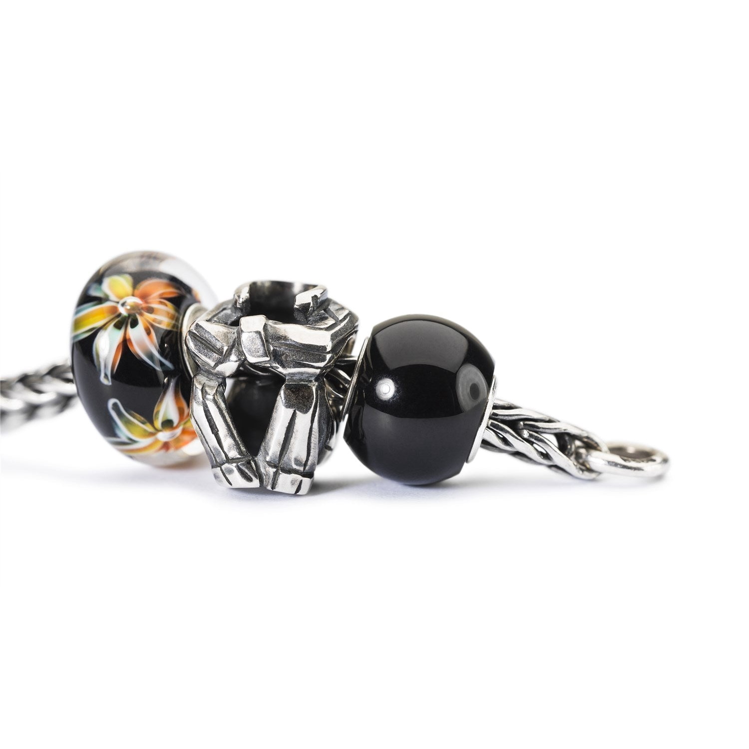 Trollbeads Jewelry, Round Black Onyx Gemstone Charm, 1 Count