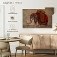 thumbnail image 5 of Elephant Stock Ceremonial Elephants I Wall Art - Horizontal Canvas Wall Art - Living Room Wall Decor - Animal Canvas - Red And Beige Decor By Elizabeth Medley - 51" x 34", 5 of 8