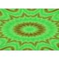thumbnail image 1 of Ahgly Company Indoor Rectangle Patterned Neon Green Area Rugs, 4' x 6', 1 of 6