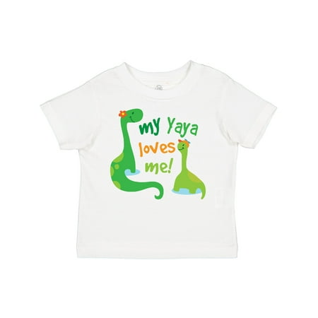 

Inktastic My Yaya Loves Me Grandson Dinosaur Gift Toddler Boy Girl T-Shirt