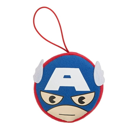 - Marvel Kawaii Art Collection Captain America Face Plush Keychain
