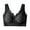 Black, variant on Women's Seamless Front Adjustable Yoga Bra with Lace Edge for Comfortable Movement and Sleep