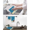 thumbnail image 5 of Blue Daisy Vase Kitchen Dish Towels for Drying Dishes Set of 2, Spring Floral Modern Art Waffle Weave Microfiber Hand Tea Bathroom Towels Quick Dry & Absorbent Towel 12x12, 5 of 7