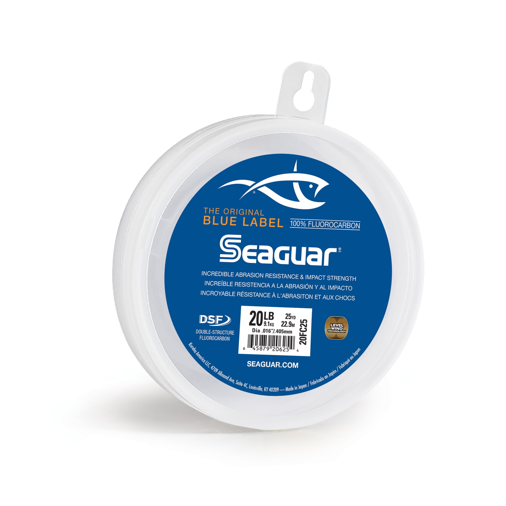 Test 25 Yards 1 Seaguar Blue Label 100% Fluorocarbon Leader Material 40 lbs 