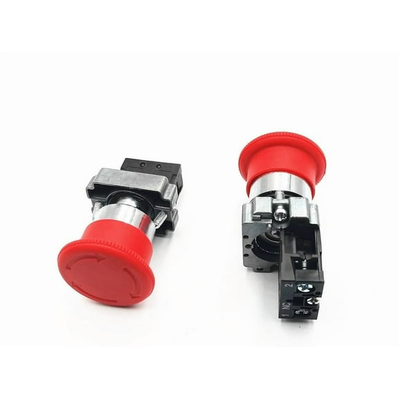 New Red Emergency and Momentary Plastic Push Button Switch 600V 10A